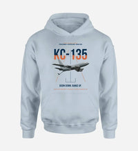 Thumbnail for KC-135 STRATOTANKER design on light blue double-side hoodie, single-side print
