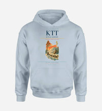 Thumbnail for Kittilä Airport (KTT) design on light blue hoodie single-side print