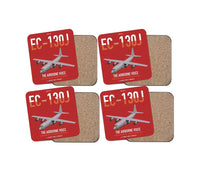 Thumbnail for EC-130J Commando Solo III design on red 4 pieces set coaster