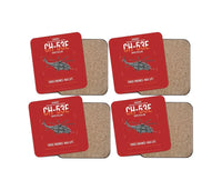 Thumbnail for Sikorsky CH-53E Super Stallion design on red 4 pieces set coaster
