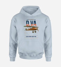 Thumbnail for Albatros D.Va design on light blue double-side hoodie, single-side print