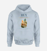 Thumbnail for Humberside Airport (HUY) design on light blue hoodie single-side print