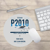 Thumbnail for Tecnam P2010 design on light gray round mouse pad