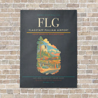 Thumbnail for Flagstaff Pulliam Airport FLG vertical canvas print - no frame - gray background