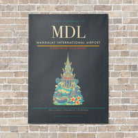 Thumbnail for Mandalay International Airport MDL vertical canvas print - no frame - gray background