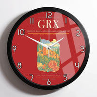 Thumbnail for Federico García Lorca Granada-Jaén Airport (GRX) design on red framed wall clock