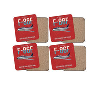 Thumbnail for F-86F Sabre design on red 4 pieces set coaster