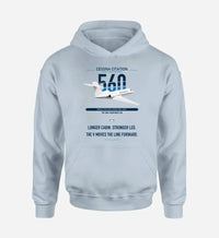 Thumbnail for Cessna Citation 560 - Citation V design on light blue double-side hoodie, single-side print