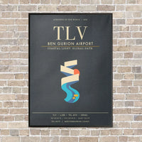 Thumbnail for Tel Aviv Ben Gurion Airport TLV - Canvas Framed - Gray