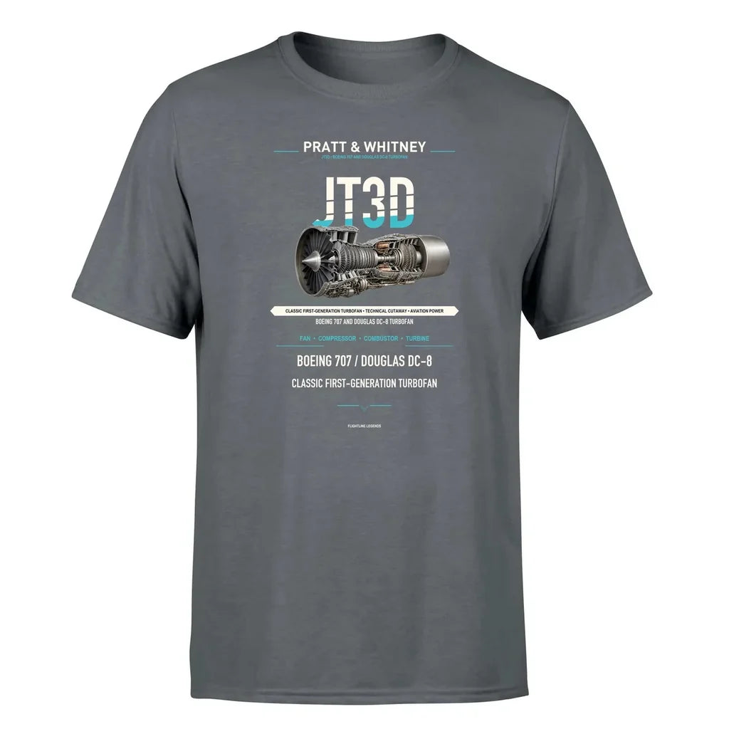 JT3D design on gray single side