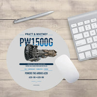 Thumbnail for PW1500G design on light gray round mouse pad
