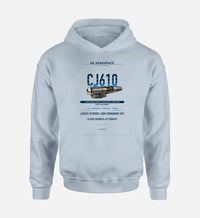 Thumbnail for CJ610 design on light blue hoodie single side