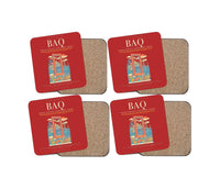 Thumbnail for Ernesto Cortissoz International Airport BAQ Coaster 4-Pieces-Set - Red