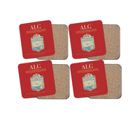 Thumbnail for Houari Boumediene Airport ALG Coaster 4-Pieces-Set - Red