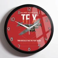 Thumbnail for Bristol Beaufighter TF X design on red framed wall clock