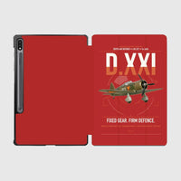 Thumbnail for Fokker D.XXI — Dutch LVA aircraft 221 design on red samsung tablet tablet case