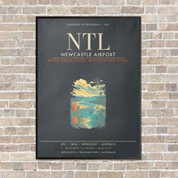 Thumbnail for Newcastle Airport NTL - Canvas Framed - Gray
