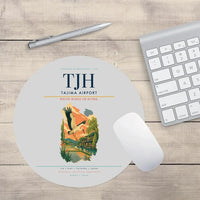 Thumbnail for Tajima Airport (TJH) design on light gray round mouse pad