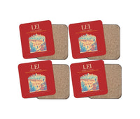 Thumbnail for Almería Airport (LEI) design on red 4 pieces set coaster