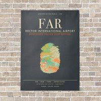 Thumbnail for Hector International Airport FAR vertical canvas print - no frame - gray background