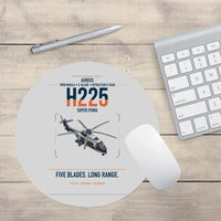 Thumbnail for Airbus H225 design on light gray round mouse pad