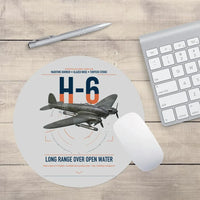 Thumbnail for Heinkel He 111H-6 design on light gray round mouse pad