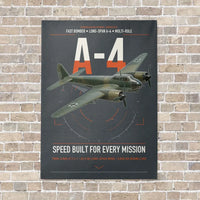 Thumbnail for Junkers Ju 88A-4 vertical canvas print - no frame - gray background
