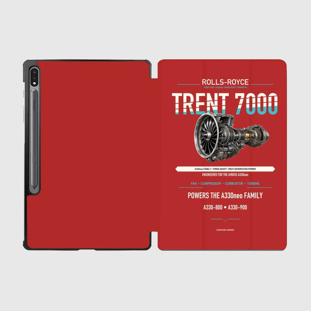 TRENT 7000 design on red samsung tablet tablet case