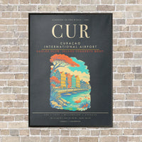 Thumbnail for Curacao International Airport CUR - Canvas Framed - Gray