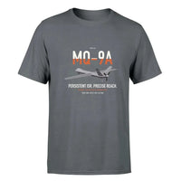 Thumbnail for MQ-9A Reaper design on gray double-side t-shirt, single-side print