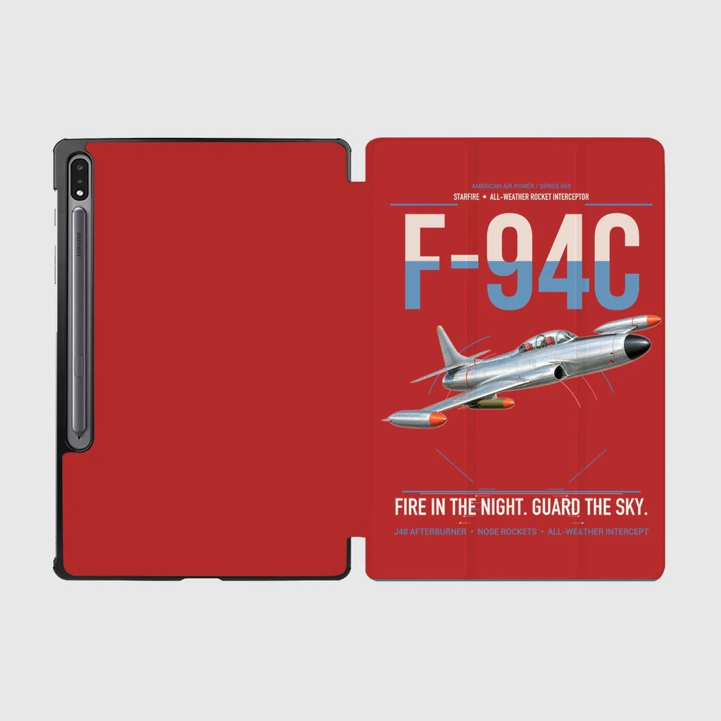 F-94C Starfire design on red samsung tablet tablet case