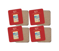 Thumbnail for Milas-Bodrum Airport BJV Coaster 4-Pieces-Set - Red