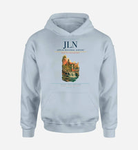 Thumbnail for Joplin Regional Airport (JLN) design on light blue hoodie single-side print