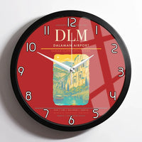 Thumbnail for Dalaman Airport (DLM) design on red framed wall clock