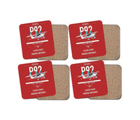 Thumbnail for Tecnam P92 Echo MkII design on red 4 pieces set coaster