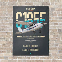 Thumbnail for Cessna A185F Skywagon vertical canvas print - no frame - gray background