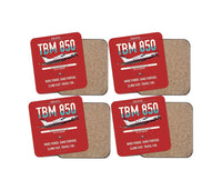 Thumbnail for Socata TBM 850 design on red 4 pieces set coaster