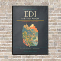 Thumbnail for Edinburgh Airport EDI - Canvas Framed - Gray