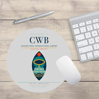 Thumbnail for Afonso Pena International Airport (CWB) design on light gray round mouse pad