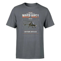 Thumbnail for Westland Wasp HAS1 design on gray t-shirt, single-side print