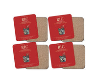 Thumbnail for Richmond International Airport (RIC) design on red 4 pieces set coaster