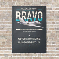 Thumbnail for Cessna Citation Bravo vertical canvas print - no frame - gray background