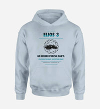 Thumbnail for Flyability Elios 3 design on light blue hoodie single side