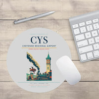 Thumbnail for Cheyenne Regional Airport (CYS) design on light gray round mouse pad