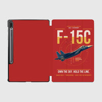 Thumbnail for F-15C Eagle design on red samsung tablet tablet case