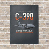 Thumbnail for C-390 Millennium vertical canvas print - no frame - gray background