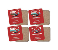 Thumbnail for DHC-2 Beaver Mk I design on red 4 pieces set coaster
