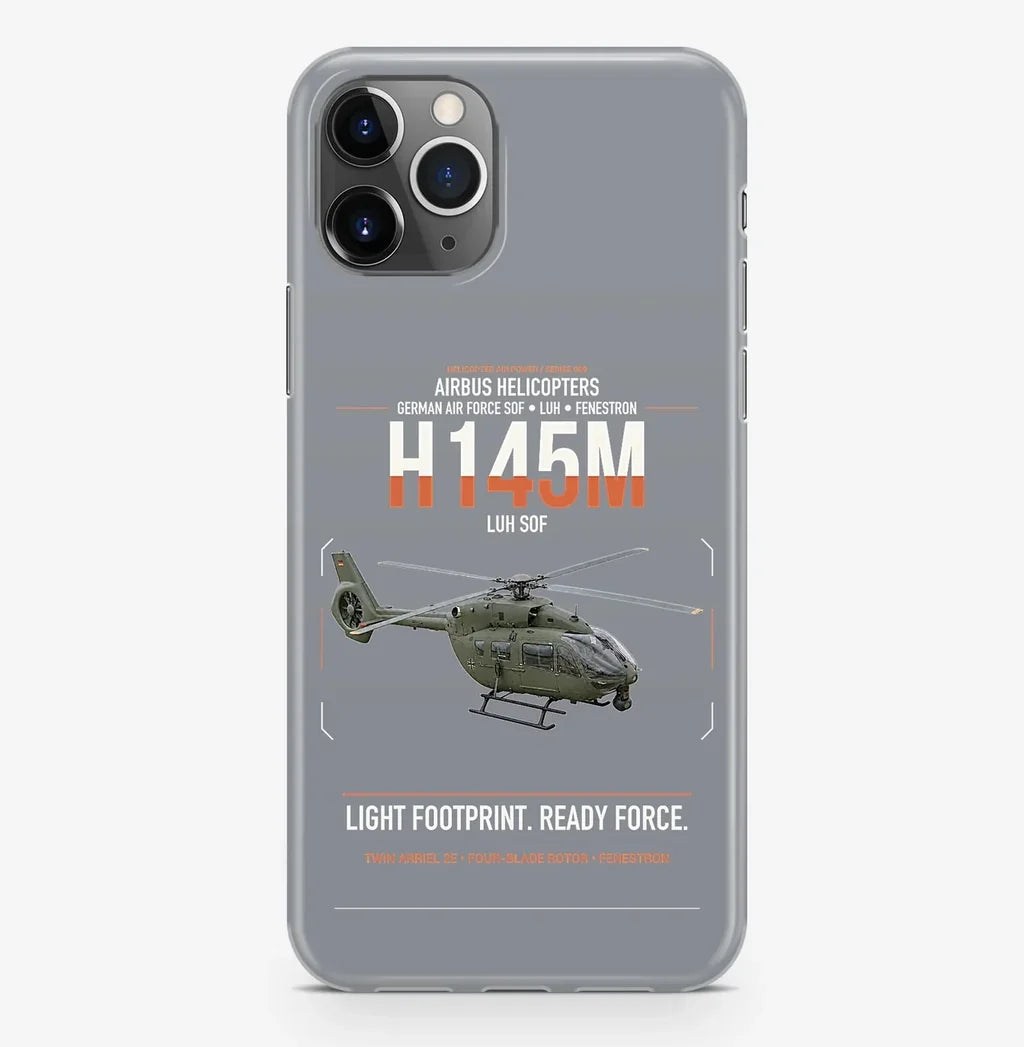 Airbus Helicopters H145M LUH SOF design on gray magsafe iphone case, for iPhone Pro Max