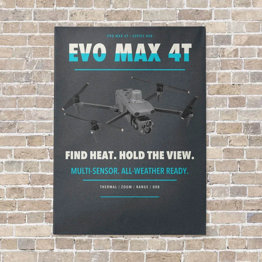Autel EVO Max 4T vertical canvas print - no frame - gray background