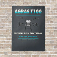 Thumbnail for DJI Agras T100 vertical canvas print - no frame - gray background